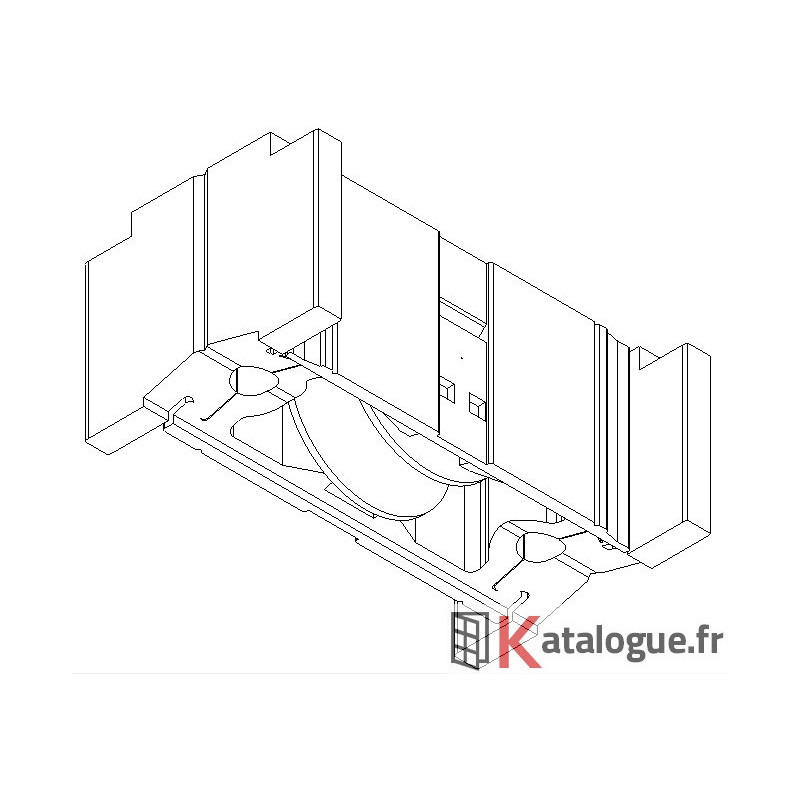 Roulette plastique  simple fixe 40/50kg