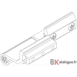 Paumelle simple standard Kassiopee et porte Kalory (joint à delarder)