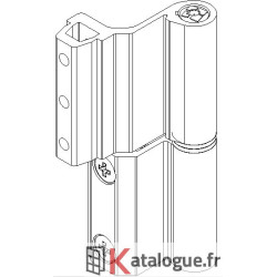 Paumelle simple standard Kassiopee et porte Kalory (sans découpe de joint)