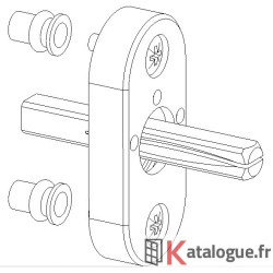 Carré 8 L25 porte simple+méca+vis