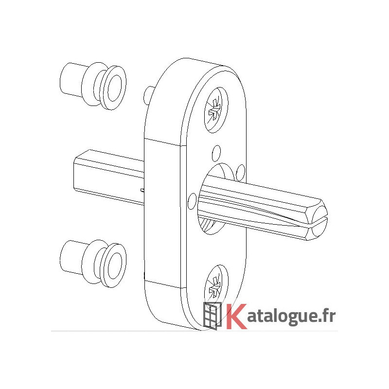 Carré 8 L25 porte simple+méca+vis