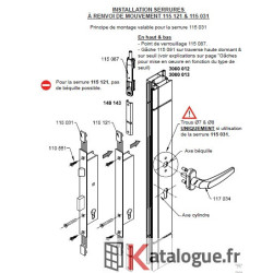 Serrure 2 points renvoi mouvement