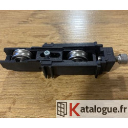 Roulette à galet inox double réglable pour baie Kawneer 80kg