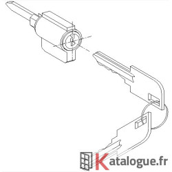 Cylindre s'entrouvrant (même clefs pour les x cylindres) pour 0116070