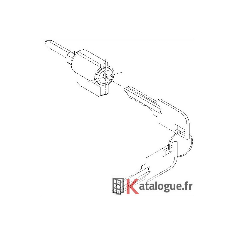 Cylindre s'entrouvrant (même clefs pour les x cylindres) pour 0116070