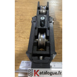 Roulette à galet inox double réglable pour baie Kawneer 80kg