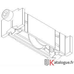 Roulette plastique simple réglable 40/50 kg