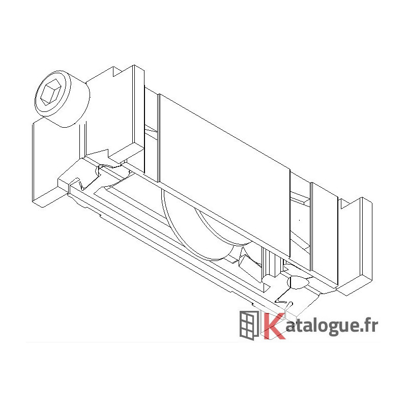 Roulette plastique simple réglable 40/50 kg