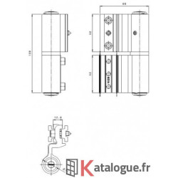 Paumelle Génerique pour porte Kanada & Kamelia