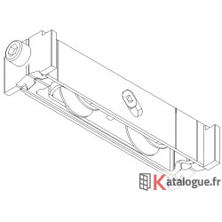 Roulette plastique double réglable 80/100kg