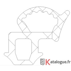 Joint battement extérieur (battement 2 vantaux) pour porte Kanada, Kalory et Kassiopee. Couleur noir