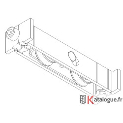 Roulette reglable inox 125kg