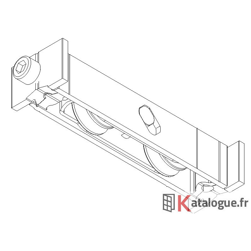 Roulette reglable inox 125kg