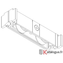 Roulette double fixe inox 80 kg