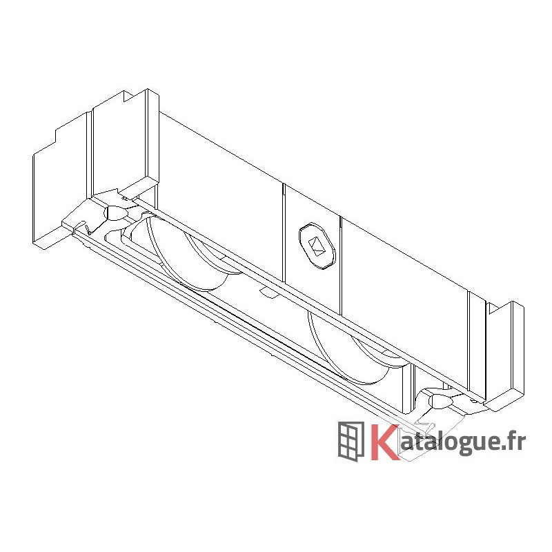 Roulette double fixe inox 80 kg