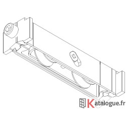 Roulette double réglable inox 80 kg