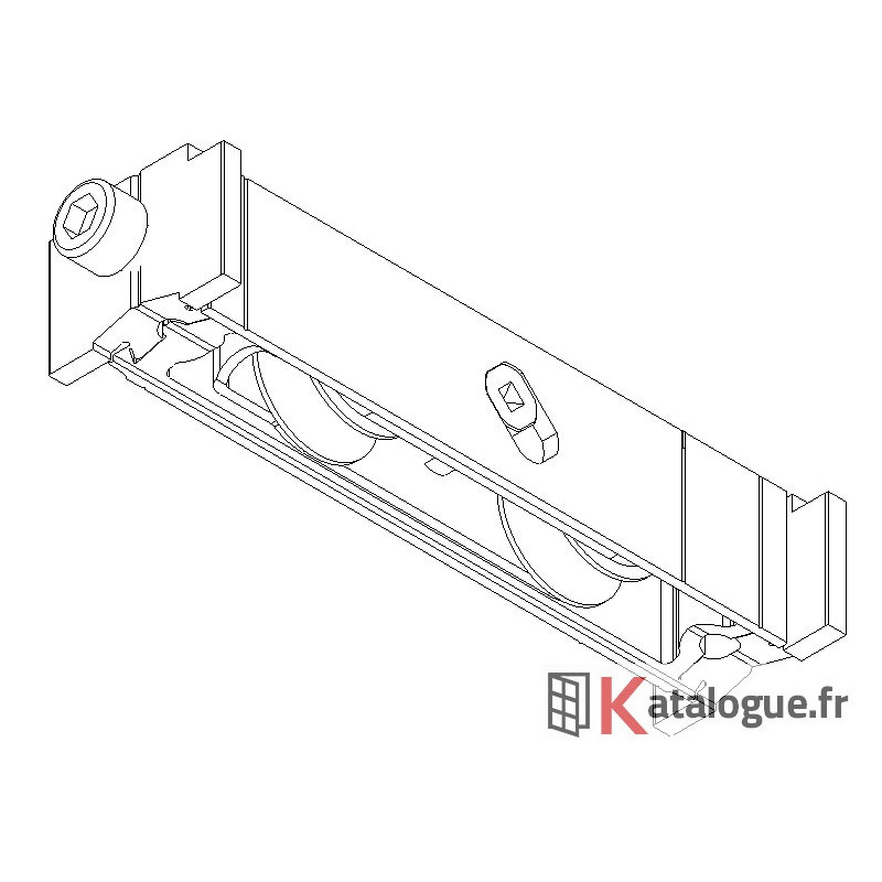 Roulette double réglable inox 80 kg