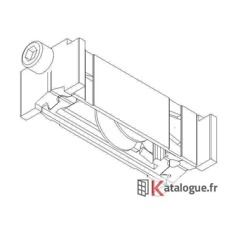 Roulette simple réglable inox 40 kg