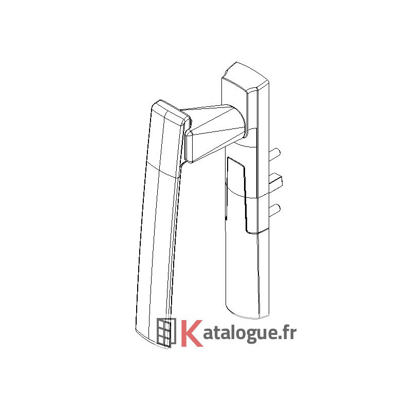 Poignée 20° déportée droit