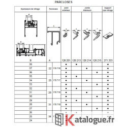 Joint battement extérieur (battement 2 vantaux) pour porte Kanada, Kalory et Kassiopee. Couleur noir