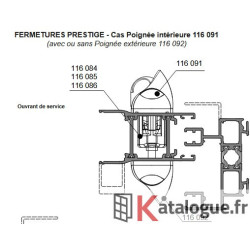 Bloc serrure coulissant