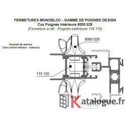 Poignée coquille k exterieur