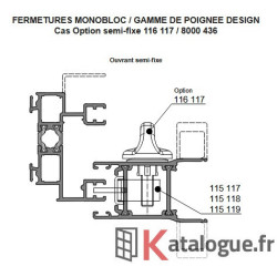 Bouton ouverture amovible