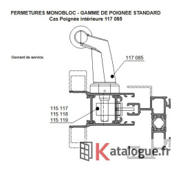 Béquille gauche interieur coulissant