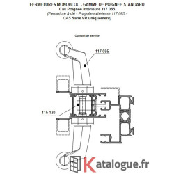 Béquille gauche interieur coulissant