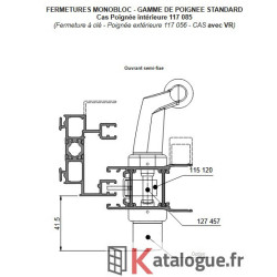 Crémone 3 points ac cylindre pene