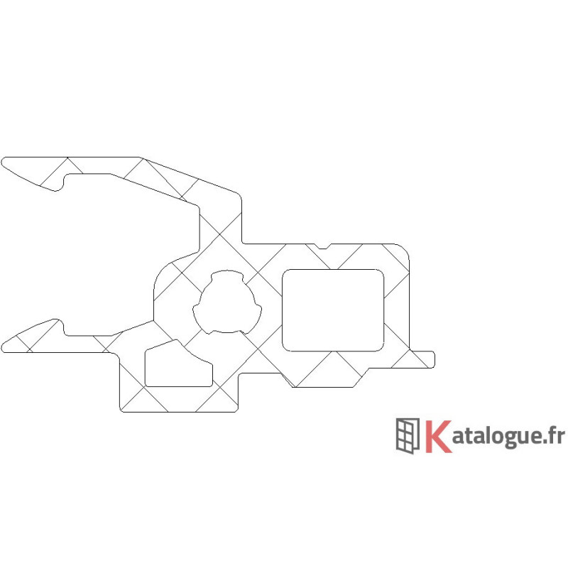 Profil Liaison Battement PVC longueur 1400mm