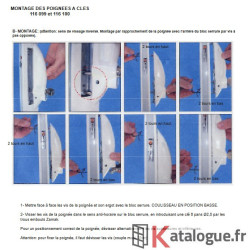 Poignée k exterieur à clef s&#039;entrouvrant