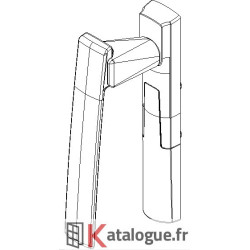 Poignée 20° fixe déportée...