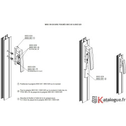 Poignée k 20° fixe montant interieur