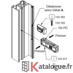 Bloc assemblage droit traverse