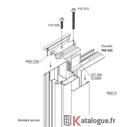 Bouchon extérieur Montant Serrure