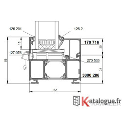 Joint battement extérieur (battement 2 vantaux) pour porte Kanada, Kalory et Kassiopee. Couleur noir